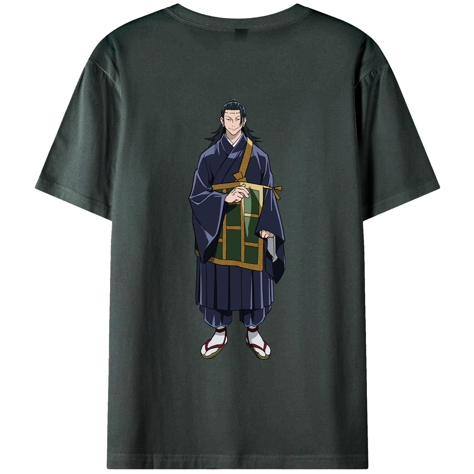（画像用） 呪術廻戦 Jujutsu Kaisen 綿100％ メンズ半袖Tシャツ（バックプリント） 通気性